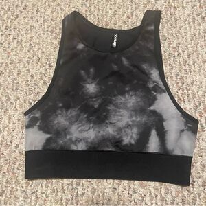 Ultracor Reversible Cloud Marble Die Sport Crop Tank- Size Small